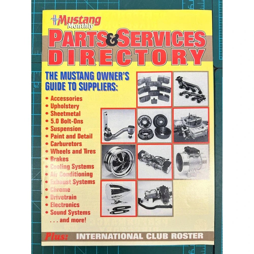 Vintage Mustang Monthly Parts & Services Directory Owner Guide Supplier Roster